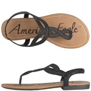 SOLD. American Eagle strap glitter sandals